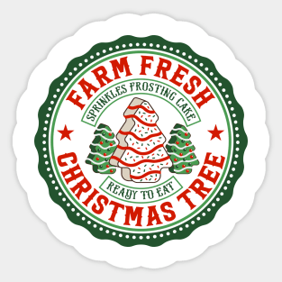 farm fresh christmas tree retro xmas Sticker